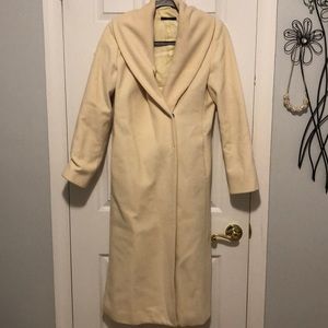 Cream colored long coat